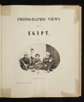 Photographic Views Taken in Egypt [Title page]